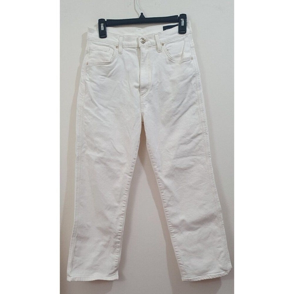 Goldsign Women's Cream Benefit High Rise Relaxed Straight Jeans Size 26 - Picture 5 of 16